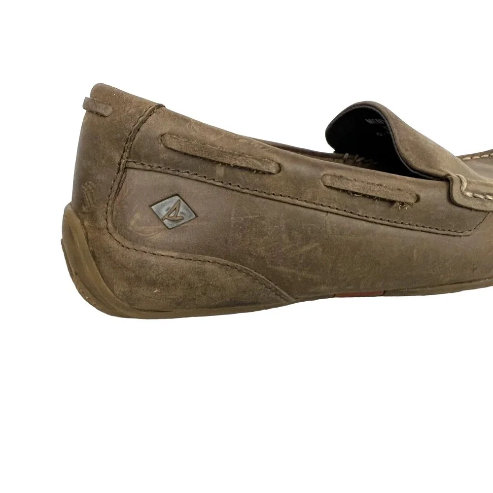 Sperry Top-Sider Men's Brown Leather Driving Moccasin Loafers Shoes Size 10.5